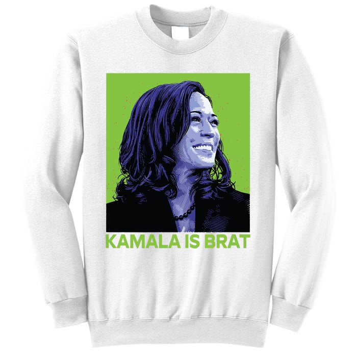 Kamala Is Brat Funny Sarcastic Sweatshirt