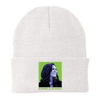 Kamala Is Brat Funny Sarcastic Knit Cap Winter Beanie