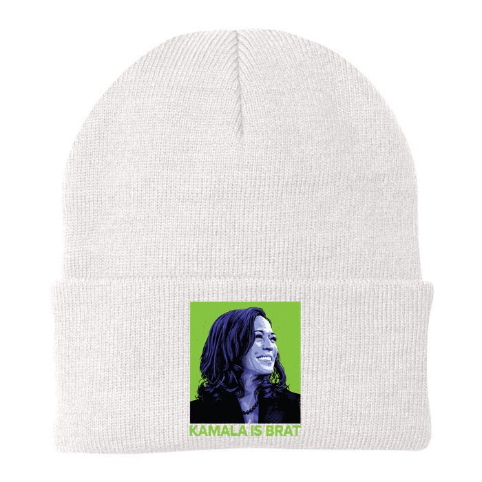 Kamala Is Brat Funny Sarcastic Knit Cap Winter Beanie