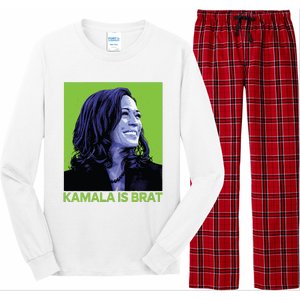 Kamala Is Brat Funny Sarcastic Long Sleeve Pajama Set