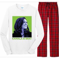 Kamala Is Brat Funny Sarcastic Long Sleeve Pajama Set