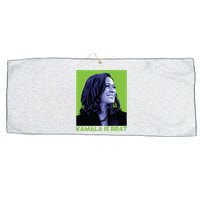 Kamala Is Brat Funny Sarcastic Large Microfiber Waffle Golf Towel