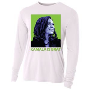 Kamala Is Brat Funny Sarcastic Cooling Performance Long Sleeve Crew