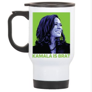 Kamala Is Brat Funny Sarcastic Stainless Steel Travel Mug