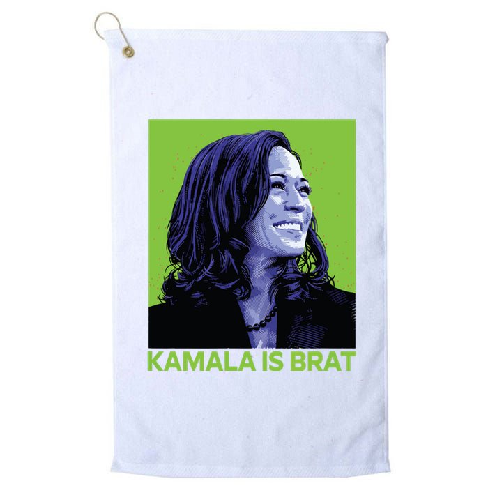 Kamala Is Brat Funny Sarcastic Platinum Collection Golf Towel