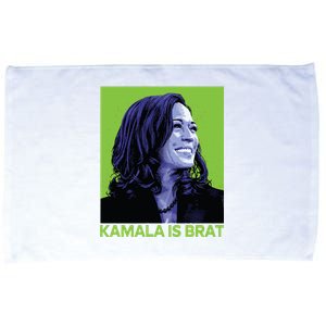 Kamala Is Brat Funny Sarcastic Microfiber Hand Towel