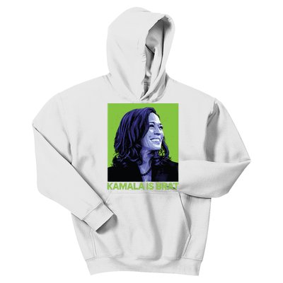 Kamala Is Brat Funny Sarcastic Kids Hoodie