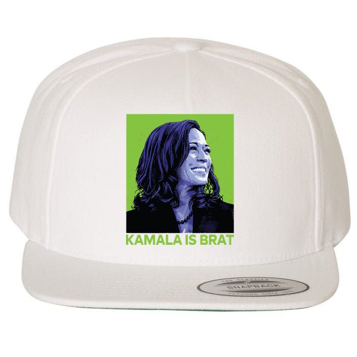 Kamala Is Brat Funny Sarcastic Wool Snapback Cap