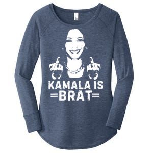 Kamala Is Brat Cute Quotes For Women Girl Women's Perfect Tri Tunic Long Sleeve Shirt