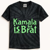 Kamala Is Brat Funny Sarcastic Quote Kamala Is Brat 2024 Kids Tie-Dye T-Shirt