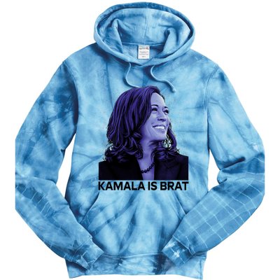 Kamala Is Brat Funny Sarcastic Tie Dye Hoodie