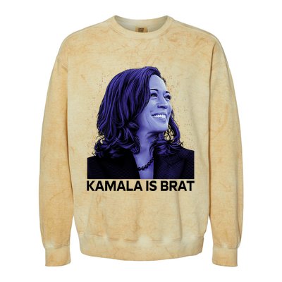 Kamala Is Brat Funny Sarcastic Colorblast Crewneck Sweatshirt