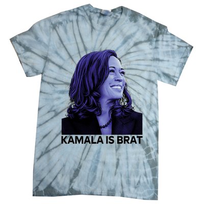 Kamala Is Brat Funny Sarcastic Tie-Dye T-Shirt