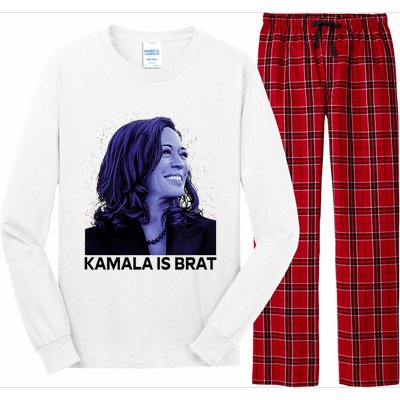 Kamala Is Brat Funny Sarcastic Long Sleeve Pajama Set