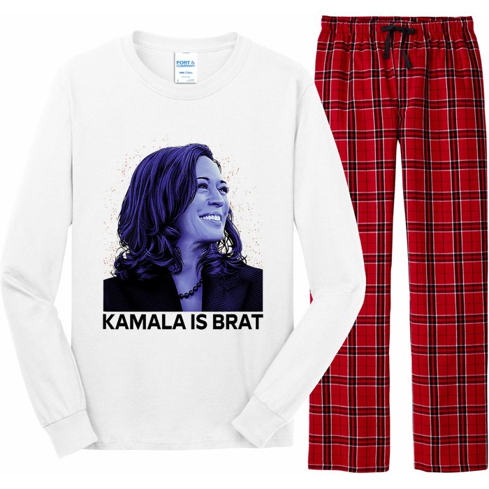 Kamala Is Brat Funny Sarcastic Long Sleeve Pajama Set