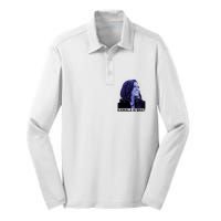 Kamala Is Brat Funny Sarcastic Silk Touch Performance Long Sleeve Polo