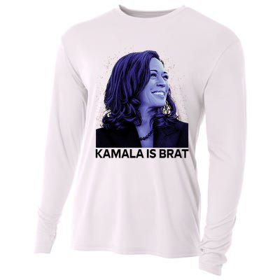 Kamala Is Brat Funny Sarcastic Cooling Performance Long Sleeve Crew