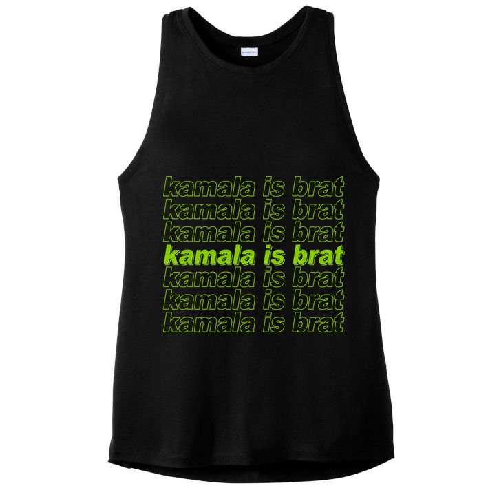 Kamala Is Brat Meme Kamala Harris 2024 Ladies PosiCharge Tri-Blend Wicking Tank