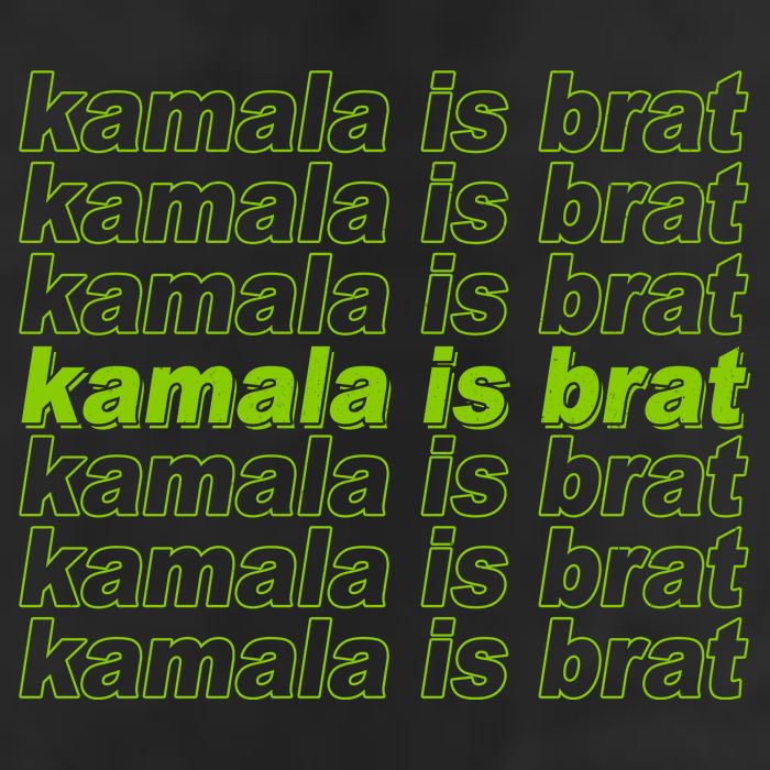 Kamala Is Brat Meme Kamala Harris 2024 7 Panel Mesh Trucker Snapback Hat