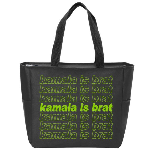 Kamala Is Brat Meme Kamala Harris 2024 Zip Tote Bag
