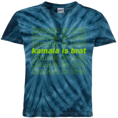 Kamala Is Brat Meme Kamala Harris 2024 Kids Tie-Dye T-Shirt