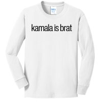 Kamala Is Brat Kids Long Sleeve Shirt