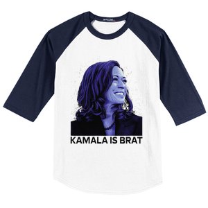 Kamala Is Brat Funny Sarcastic Baseball Sleeve Shirt