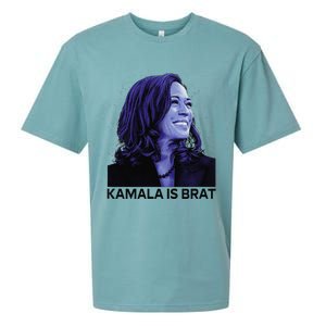 Kamala Is Brat Funny Sarcastic Sueded Cloud Jersey T-Shirt