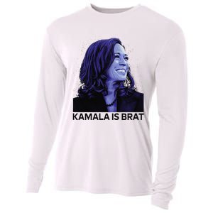 Kamala Is Brat Funny Sarcastic Cooling Performance Long Sleeve Crew