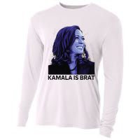 Kamala Is Brat Funny Sarcastic Cooling Performance Long Sleeve Crew