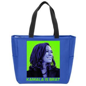 Kamala Is Brat Funny Sarcastic Zip Tote Bag