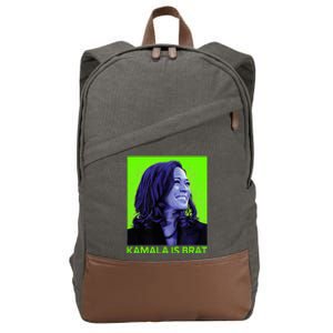 Kamala Is Brat Funny Sarcastic Cotton Canvas Backpack