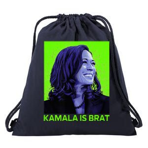 Kamala Is Brat Funny Sarcastic Drawstring Bag