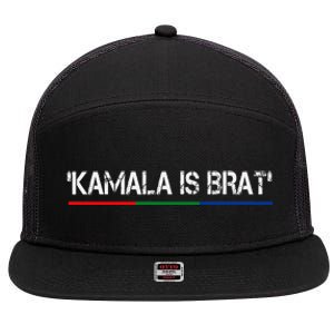 Kamala Is Brat 7 Panel Mesh Trucker Snapback Hat