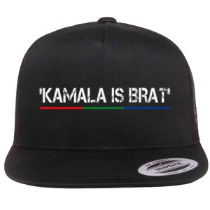 Kamala Is Brat Flat Bill Trucker Hat