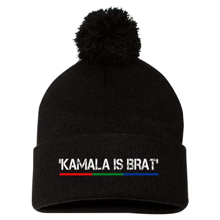 Kamala Is Brat Pom Pom 12in Knit Beanie