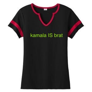 Kamala Is Brat Funny Pop Culture Girlie Usa President 2024 Ladies Halftime Notch Neck Tee