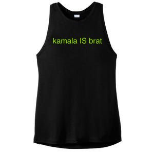 Kamala Is Brat Funny Pop Culture Girlie Usa President 2024 Ladies PosiCharge Tri-Blend Wicking Tank