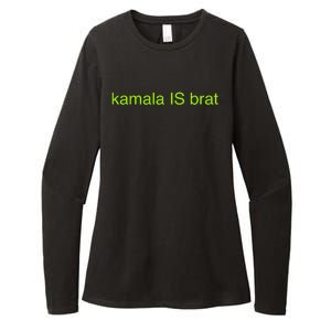 Kamala Is Brat Funny Pop Culture Girlie Usa President 2024 Womens CVC Long Sleeve Shirt