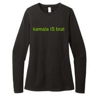 Kamala Is Brat Funny Pop Culture Girlie Usa President 2024 Womens CVC Long Sleeve Shirt