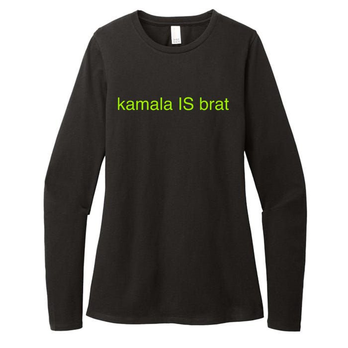 Kamala Is Brat Funny Pop Culture Girlie Usa President 2024 Womens CVC Long Sleeve Shirt