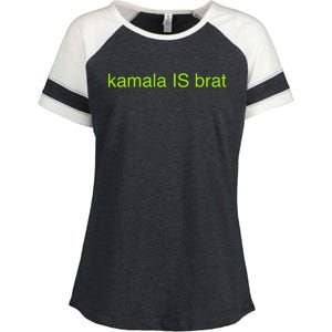 Kamala Is Brat Funny Pop Culture Girlie Usa President 2024 Enza Ladies Jersey Colorblock Tee