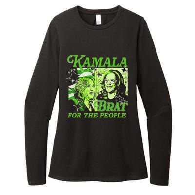 Kamala Is Brat 2024 Funny Green Womens CVC Long Sleeve Shirt