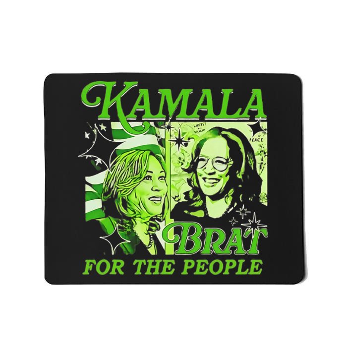 Kamala Is Brat 2024 Funny Green Mousepad