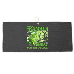 Kamala Is Brat 2024 Funny Green Large Microfiber Waffle Golf Towel