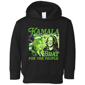 Kamala Is Brat 2024 Funny Green Toddler Hoodie