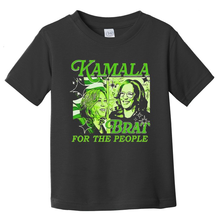 Kamala Is Brat 2024 Funny Green Toddler T-Shirt