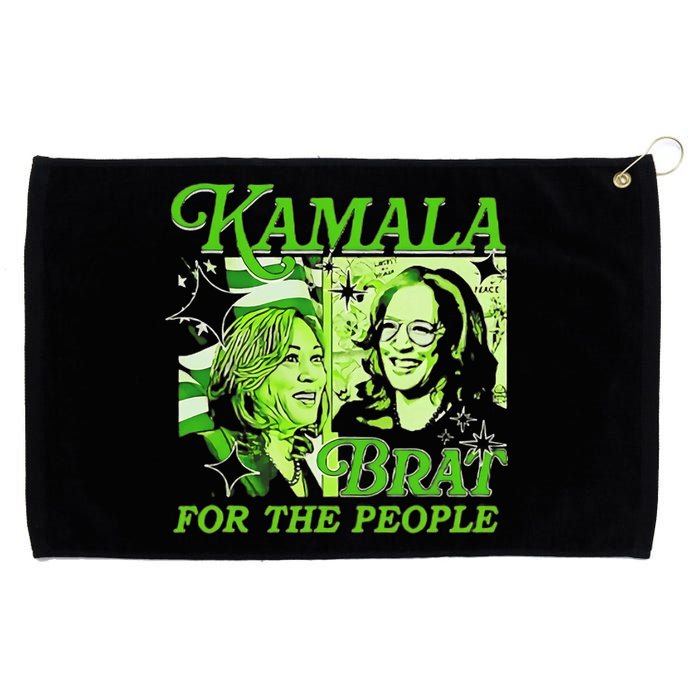 Kamala Is Brat 2024 Funny Green Grommeted Golf Towel