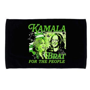 Kamala Is Brat 2024 Funny Green Microfiber Hand Towel