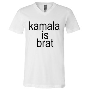 Kamala Is Brat Funny Meme V-Neck T-Shirt